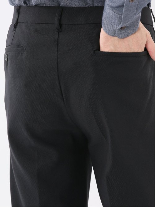 クロスストレッチ スリムフィット ノータックスラックス ジャガード