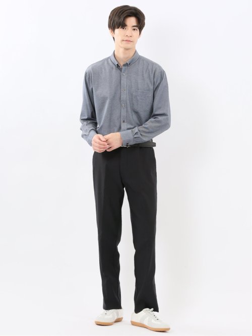 クロスストレッチ スリムフィット ノータックスラックス ジャガード