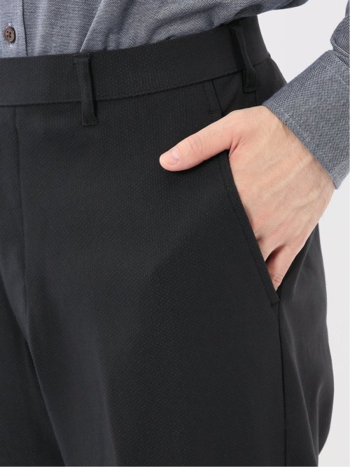 クロスストレッチ スリムフィット ノータックスラックス ジャガード