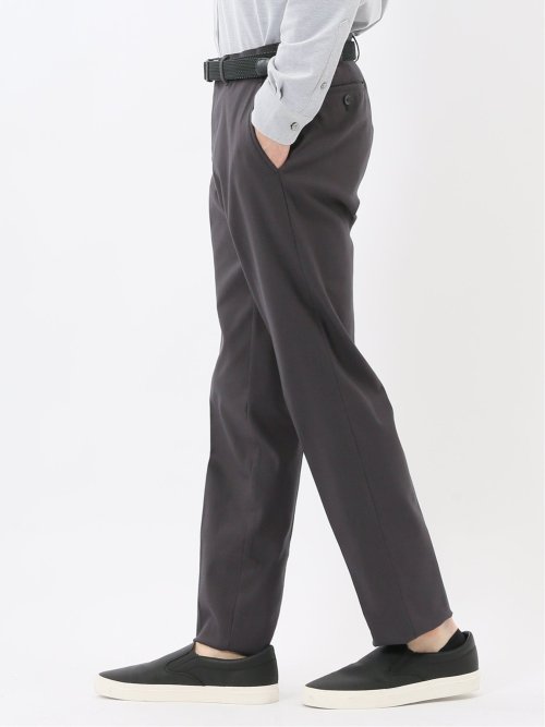 クロスストレッチ スリムフィット ノータックスラックス ジャガード