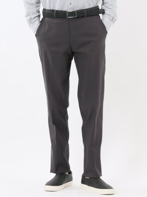 クロスストレッチ スリムフィット ノータックスラックス ジャガード