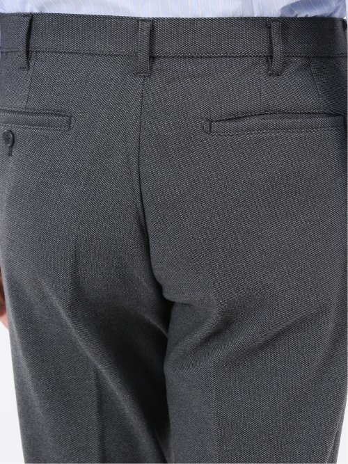 クロスストレッチ裏起毛 スリムフィット ノータックスラックス