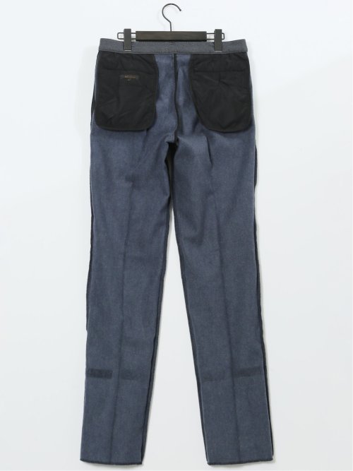 クロスストレッチ裏起毛 スリムフィット ノータックスラックス バーズアイ