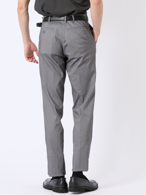 接触冷感 吸汗速乾 ストレッチ スリムフィット ノータック スラックス