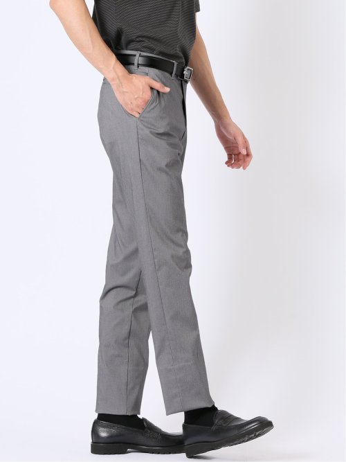 接触冷感 吸汗速乾 ストレッチ スリムフィット ノータック スラックス