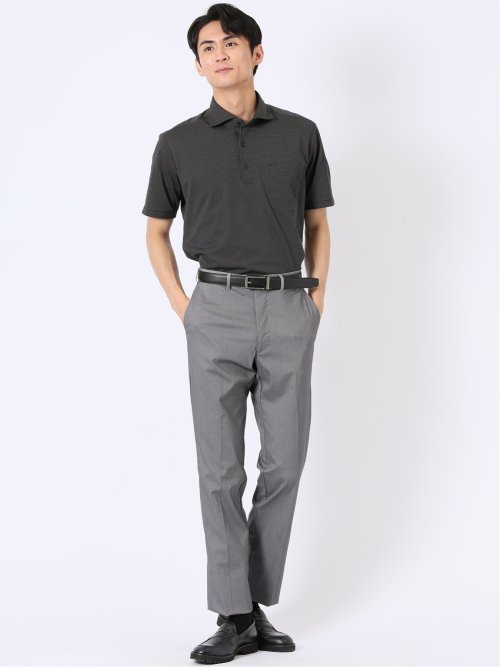 接触冷感 吸汗速乾 ストレッチ スリムフィット ノータック スラックス