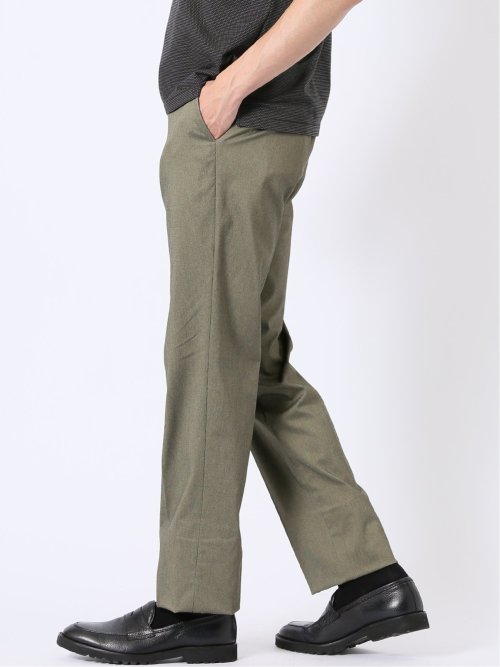 接触冷感 吸汗速乾 ストレッチ スリムフィット ノータック スラックス