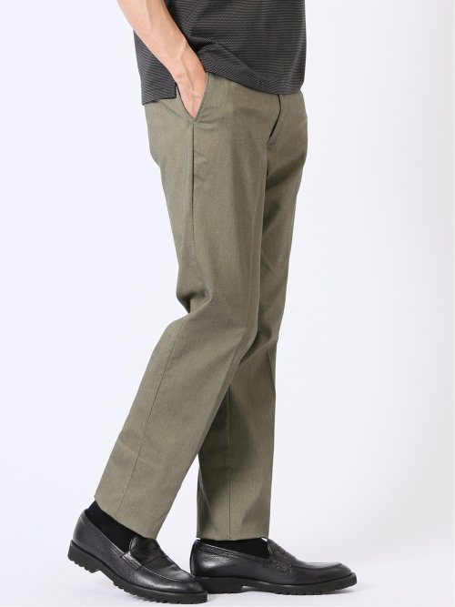 接触冷感 吸汗速乾 ストレッチ スリムフィット ノータック スラックス