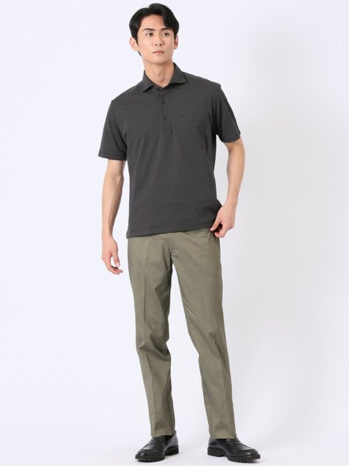 接触冷感 吸汗速乾 ストレッチ スリムフィット ノータック スラックス