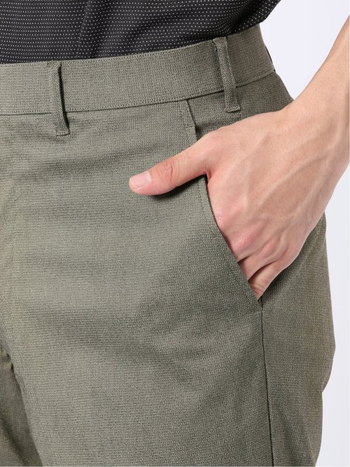 接触冷感 吸汗速乾 ストレッチ スリムフィット ノータック スラックス