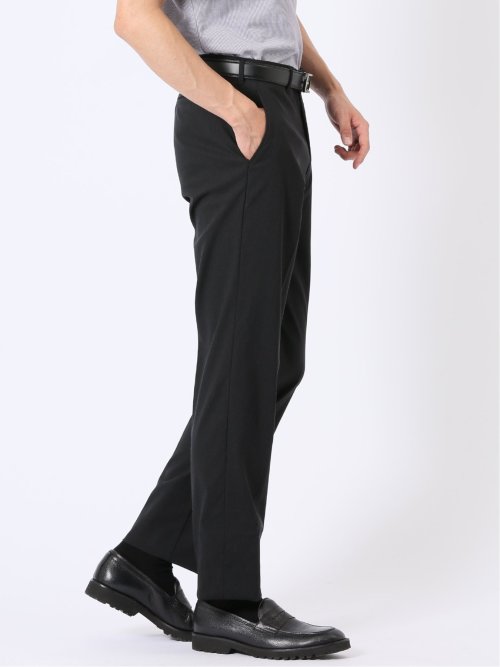 接触冷感 吸汗速乾 ストレッチ スリムフィット ノータック スラックス