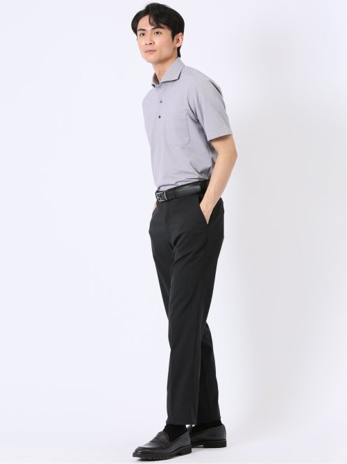 接触冷感 吸汗速乾 ストレッチ スリムフィット ノータック スラックス