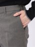 スラックス メンズ ビジネス ストレッチ 裏起毛 スリム ノータック テーパード バーズアイ