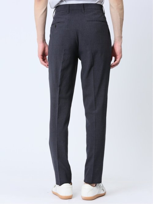 軽量 スリムフィット ノータックパンツ ウィンドペン紺(セットアップ可能)