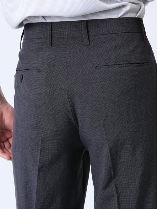 軽量 スリムフィット ノータックパンツ ウィンドペン紺(セットアップ可能)