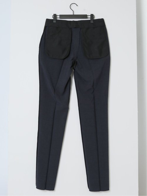 軽量 スリムフィット ノータックパンツ ウィンドペン紺(セットアップ可能)