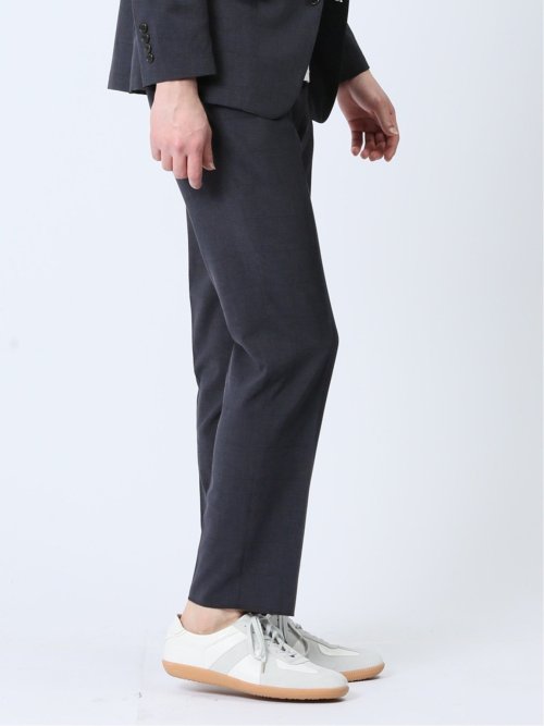 軽量 スリムフィット ノータックパンツ ウィンドペン紺(セットアップ可能)