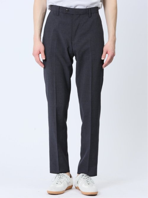 軽量 スリムフィット ノータックパンツ ウィンドペン紺(セットアップ可能)