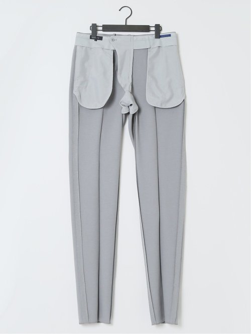 軽量 スリムフィット ノータックパンツ ライトグレー(セットアップ可能)