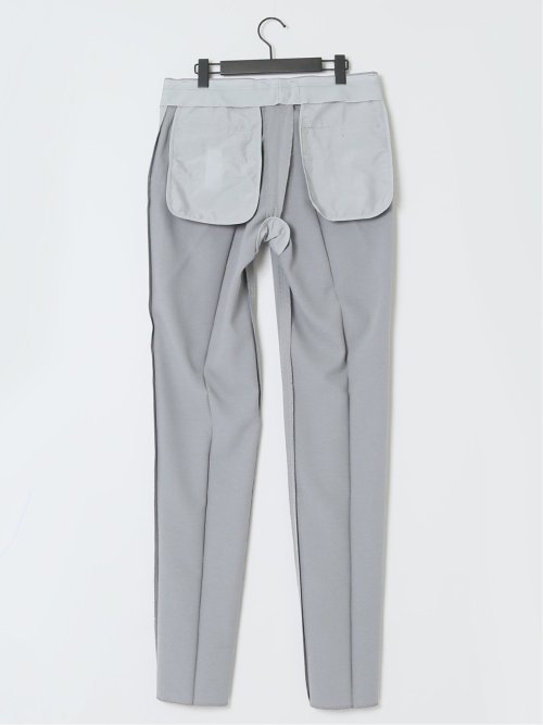 軽量 スリムフィット ノータックパンツ ライトグレー(セットアップ可能)