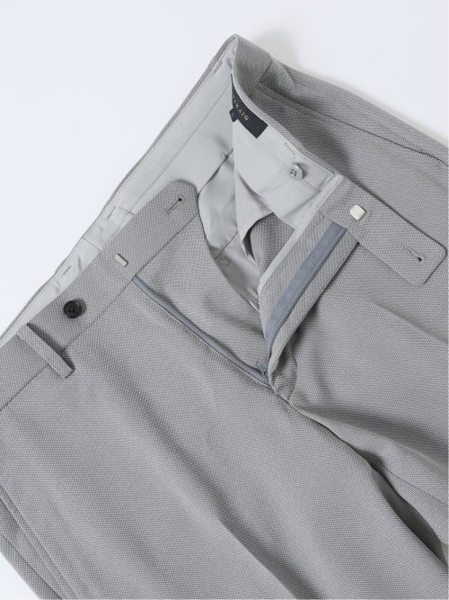 軽量 スリムフィット ノータックパンツ ライトグレー(セットアップ可能)