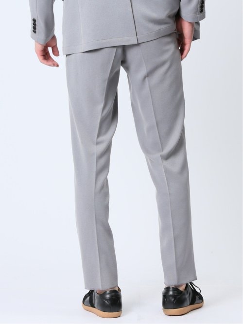 軽量 スリムフィット ノータックパンツ ライトグレー(セットアップ可能)