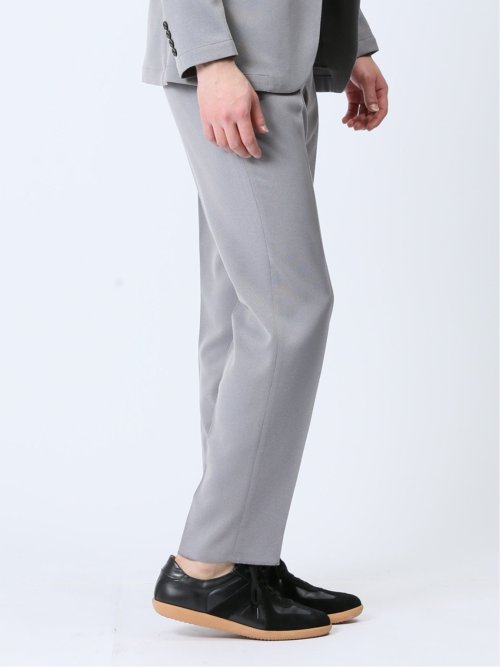 軽量 スリムフィット ノータックパンツ ライトグレー(セットアップ可能)