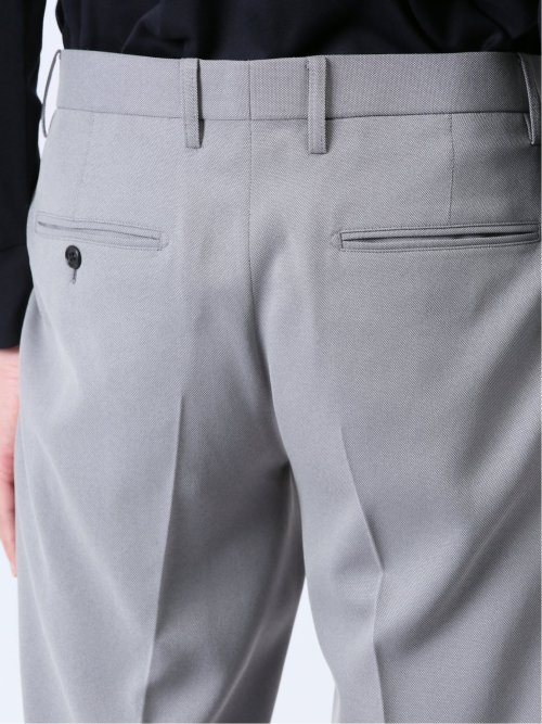 軽量 スリムフィット ノータックパンツ ライトグレー(セットアップ可能)