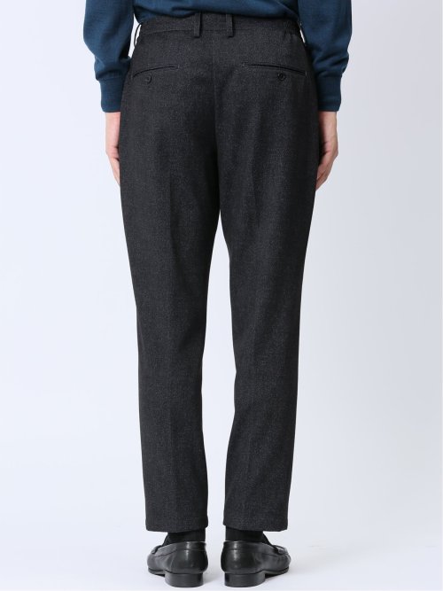 TECH-MOVE スリムフィット ノータックパンツ 杢グレー(セットアップ可能)