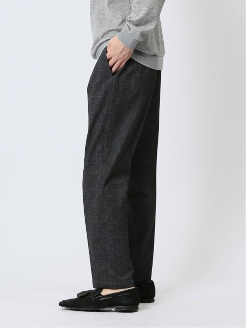 TechMove スリムフィット ノータックパンツ チェックグレー(セットアップ可能)