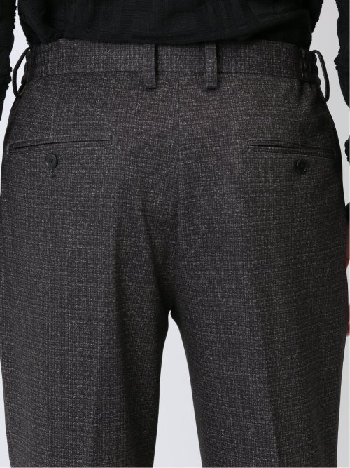 TechMove スリムフィット ノータックパンツ 組織茶(セットアップ可能)