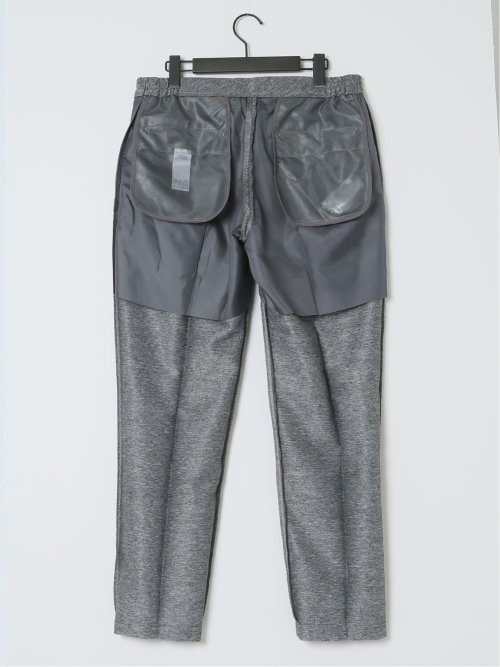 TechLinen スリムフィット ノータックパンツ グレー(セットアップ可能)