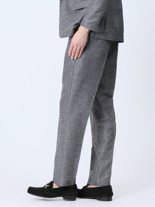 TechLinen スリムフィット ノータックパンツ グレー(セットアップ可能)