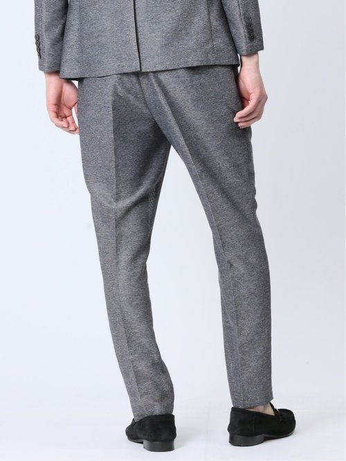 TechLinen スリムフィット ノータックパンツ グレー(セットアップ可能)