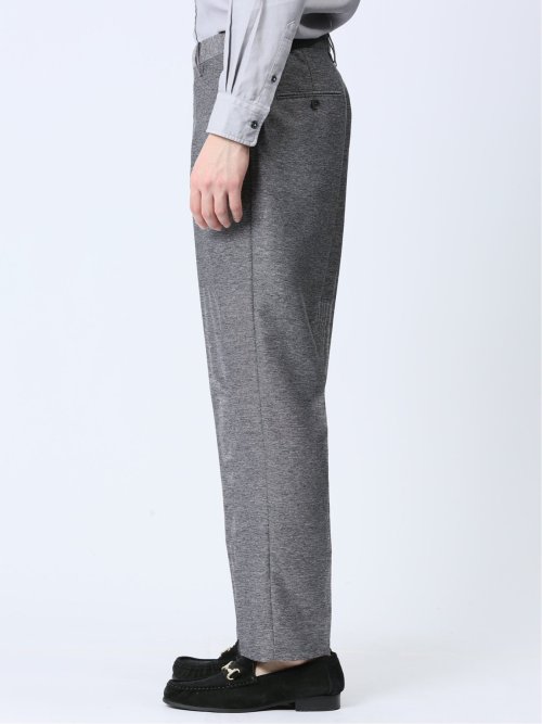 TechLinen スリムフィット ノータックパンツ グレー(セットアップ可能)
