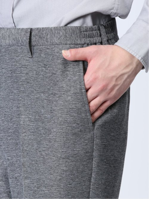 TechLinen スリムフィット ノータックパンツ グレー(セットアップ可能)