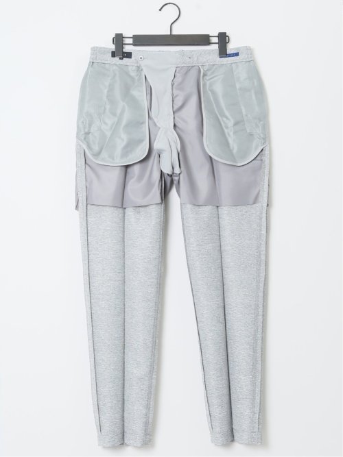 TechLinen スリムフィット ノータックパンツ ライトグレー(セットアップ可能)