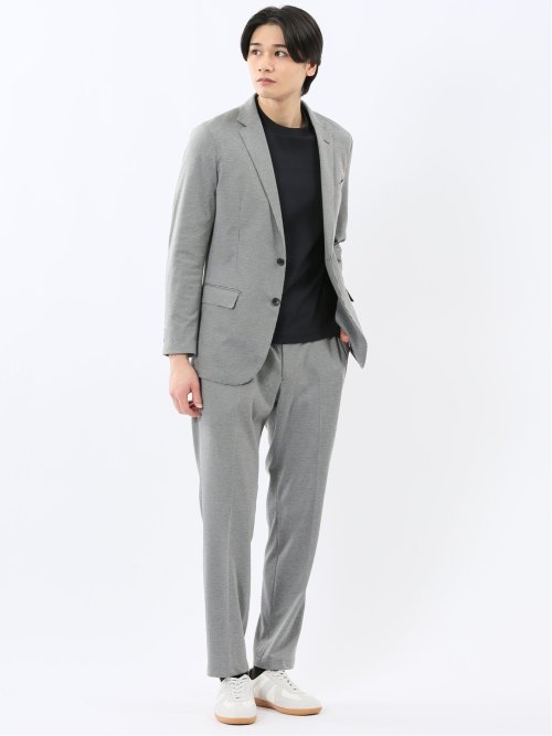 ストレッチポンチ スリムフィット ノータックスラックス ライトグレー(セットアップ可能)