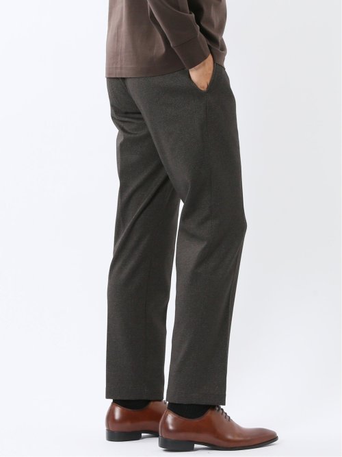 TechMove スリムフィット ノータックパンツ カルゼ茶(セットアップ可能)