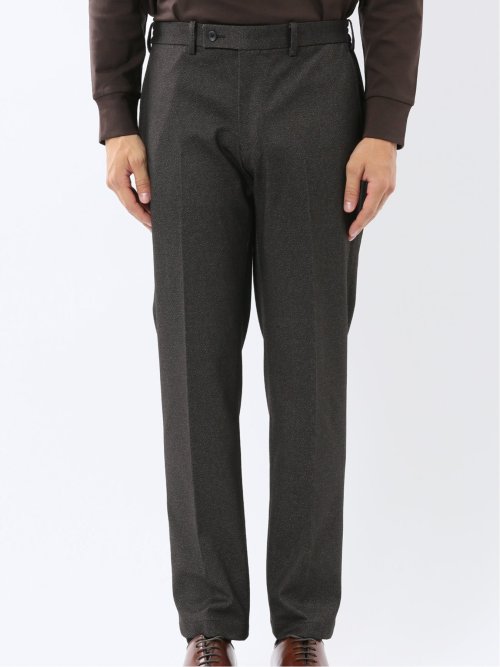 TechMove スリムフィット ノータックパンツ カルゼ茶(セットアップ可能)