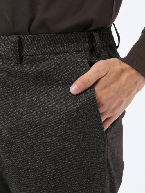 TechMove スリムフィット ノータックパンツ カルゼ茶(セットアップ可能)