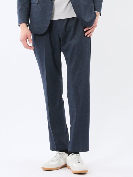 ストレッチポンチ スリムフィット ノータックスラックス 紺(セットアップ可能)