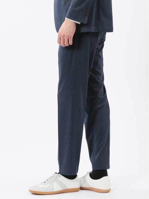 ストレッチポンチ スリムフィット ノータックスラックス 紺(セットアップ可能)