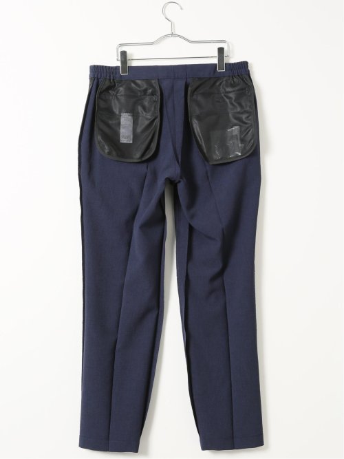 スラックス メンズ ビジネス パンツ ストレッチ ウォッシャブル 麻調