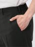 接触冷感 吸湿速乾 スリムフィット ノータックパンツ 黒(セットアップ可能)