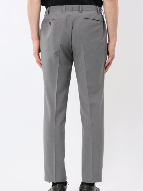 接触冷感 吸湿速乾 スリムフィット ノータックパンツ グレー(セットアップ可能)