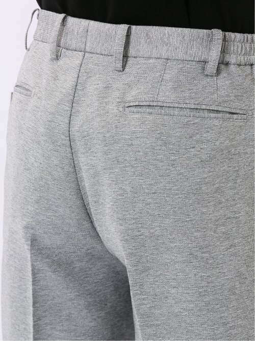 TechLinen スリムフィット ノータック パンツ ライトグレー(セットアップ可能)
