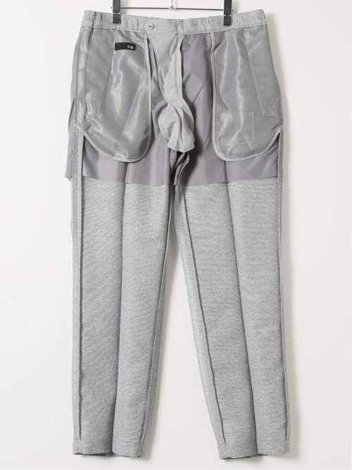 TechLinen スリムフィット ノータック パンツ ライトグレー(セットアップ可能)