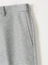 TechLinen スリムフィット ノータック パンツ ライトグレー(セットアップ可能)