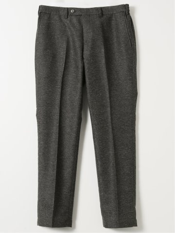 TechLinen スリムフィット ノータック パンツ 茶(セットアップ可能)